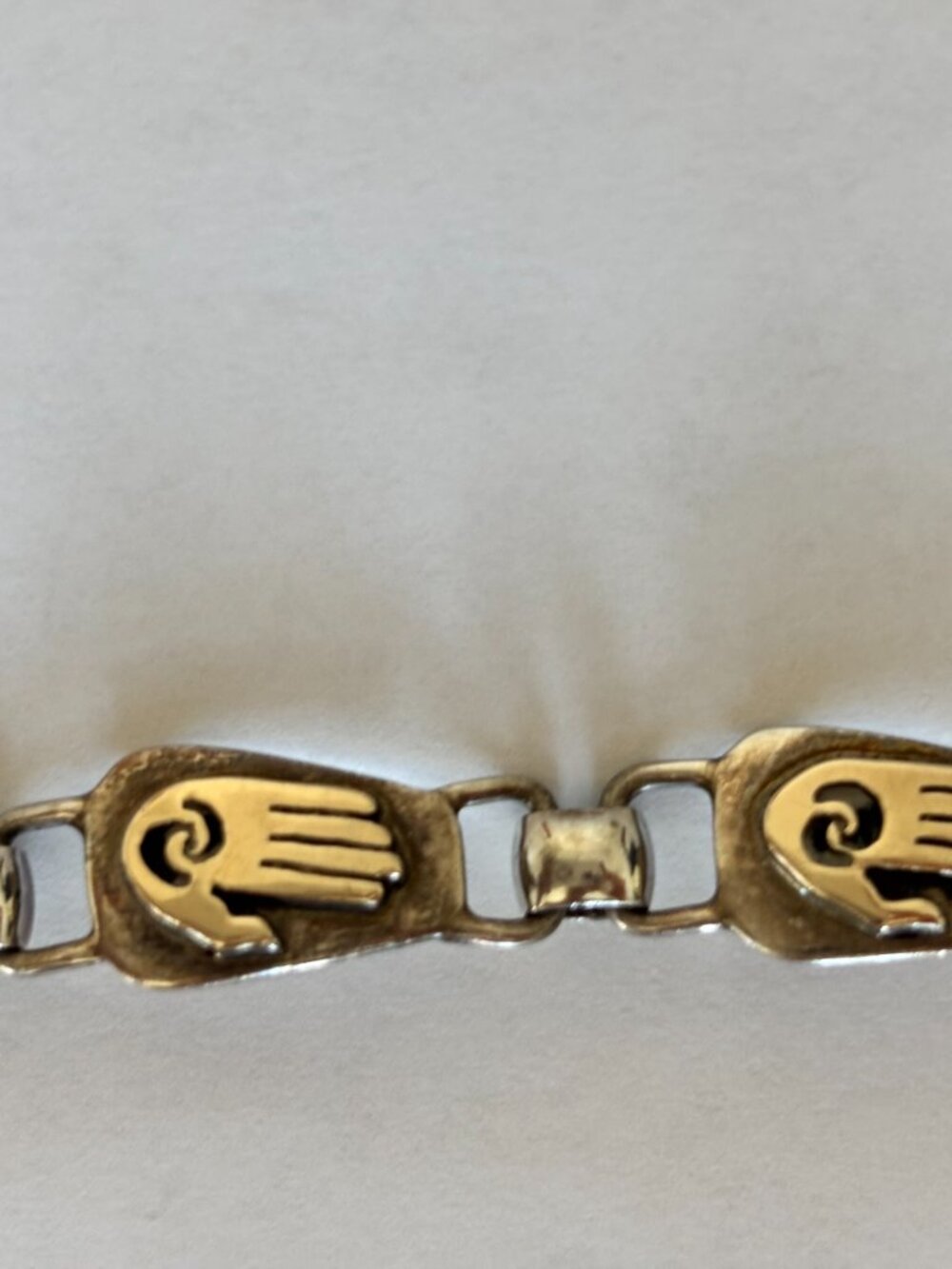 14K Gold and silver Native Hopi bracelet - Picture 2 of 6